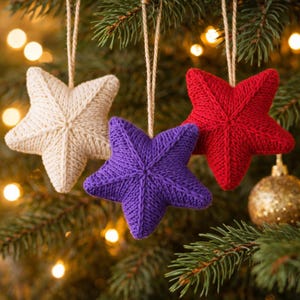 Christmas ornaments KNITTED "Starfish" Ornament PDF PATTERN