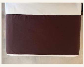 Cocoa Bed Runner – Frayed Edge, Queen King Bed Scarf, Relaxed Linen Bedding