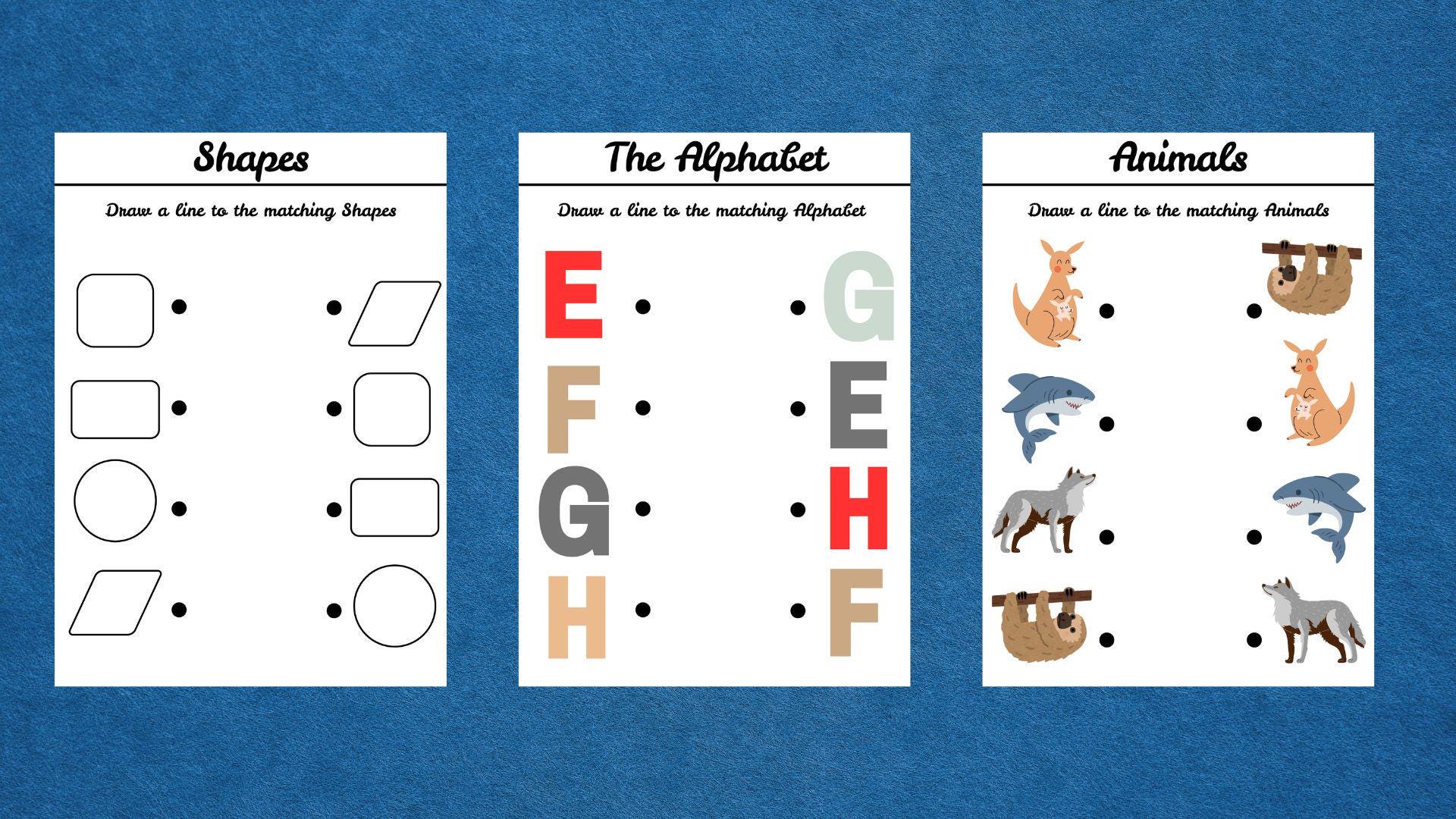 Printable Matching Worksheets for Kids | Match the Picture Activity ...