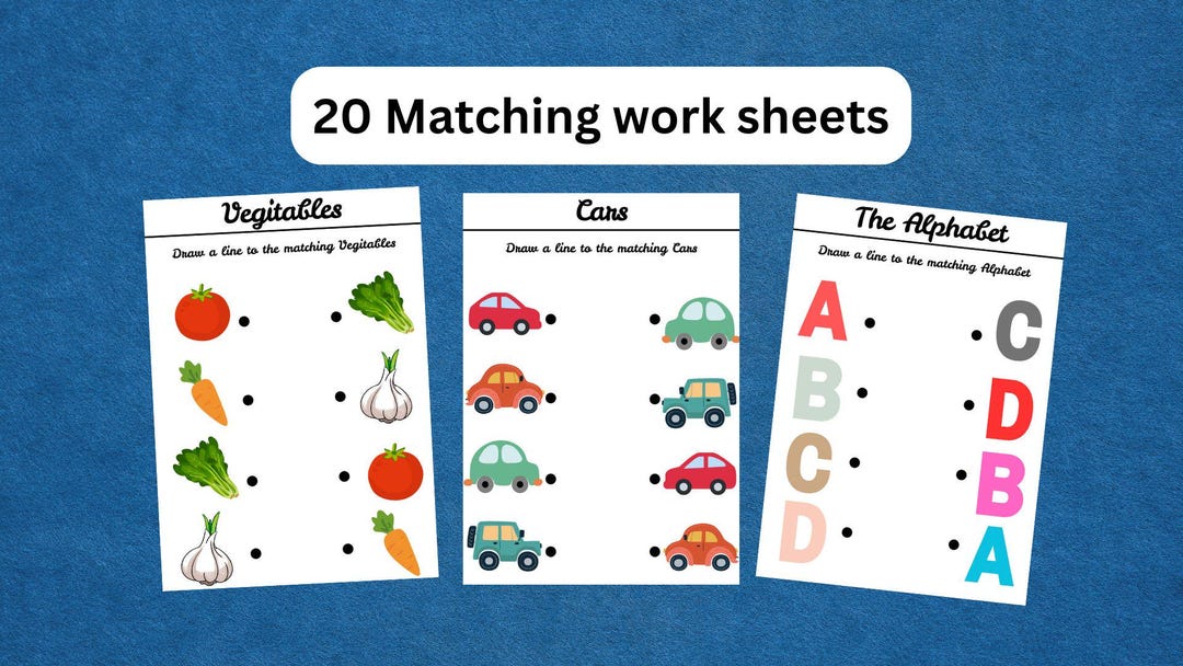 Printable Matching Worksheets for Kids | Match the Picture Activity ...