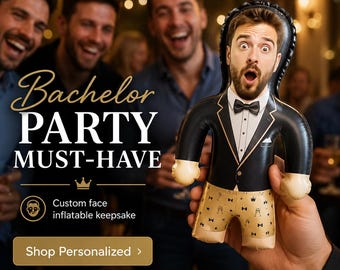Groom Blow Up Doll, Blow Up Groom With Custom Face, Bachelorette Party Decor