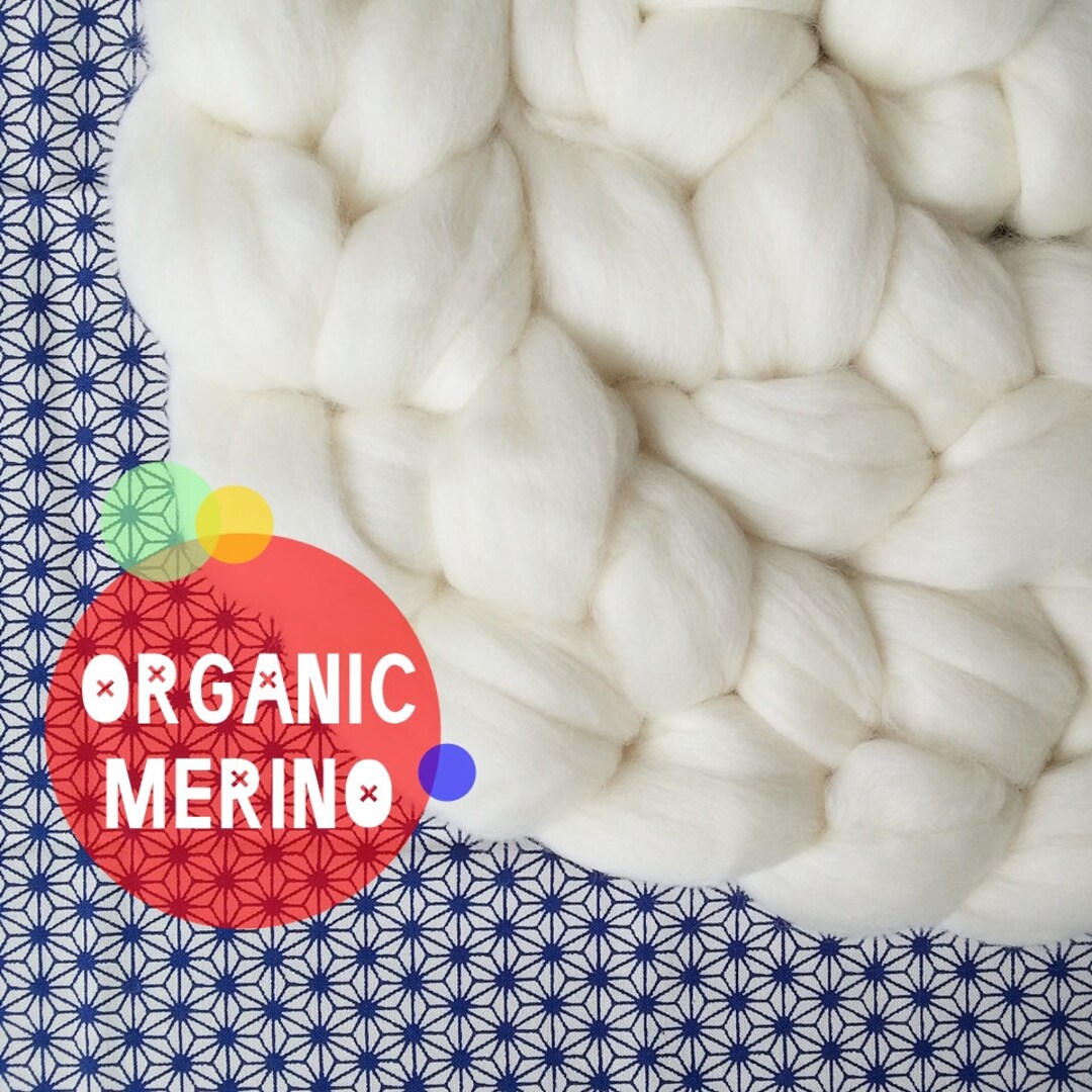 8 Oz Organic Wool Roving Undyed Ecosuperwash 20.5 Micron Etsy