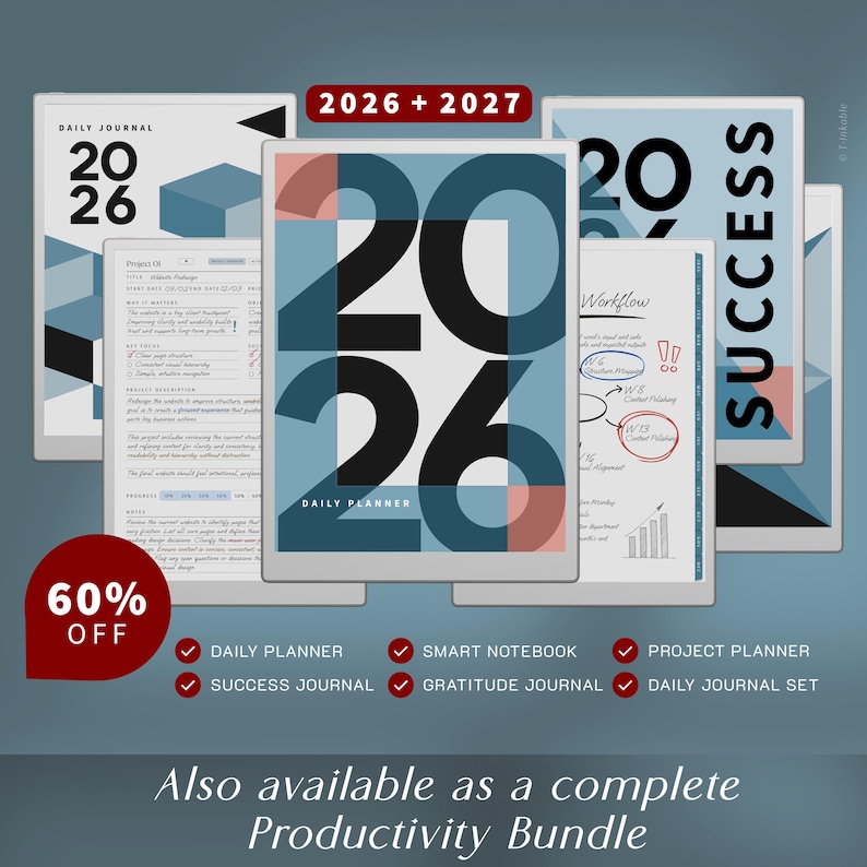 2026 2027 Daily Planner for reMarkable Paper Pro • Digital Planner for reMarkable Paper Pro • Templates for reMarkable Paper Pro image 14