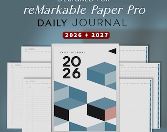 2026–2027 Daily Journal Set for reMarkable Paper Pro • Hyperlinked Digital Journal System • eInk Templates