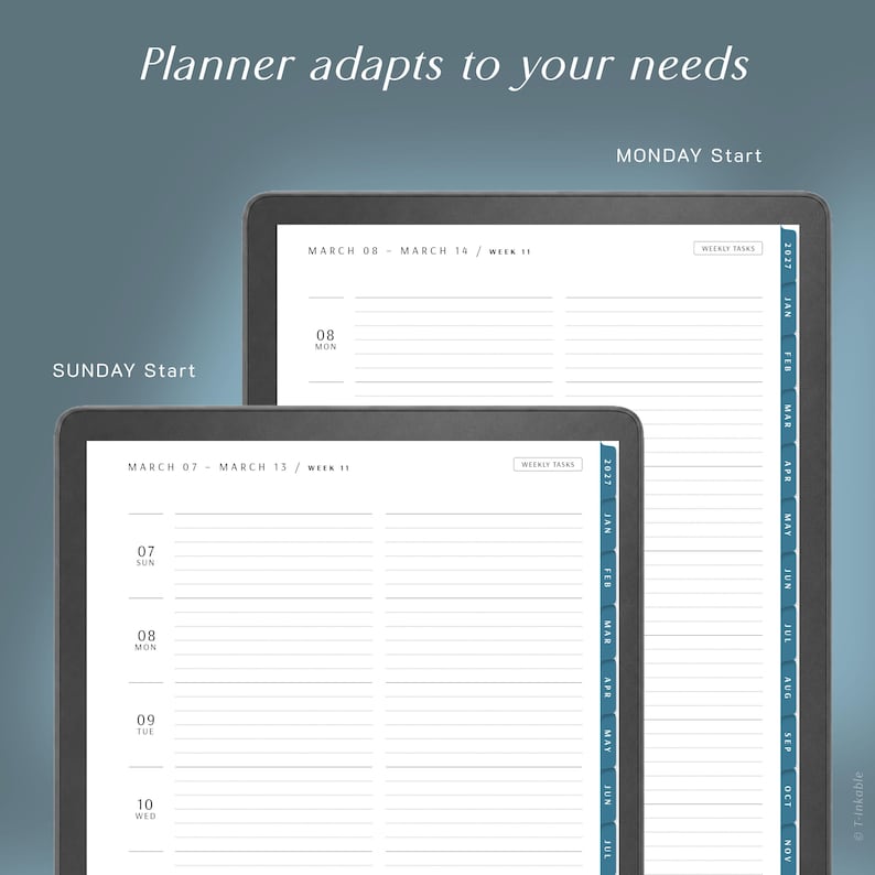 Digital Planner for Kindle Scribe Colorsoft 2026–2027 | Hyperlinked PDF Planner | Daily Weekly Monthly Planner | Kindle Scribe Template image 8