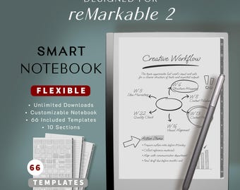 Caderno para reMarkable 2 • Modelo de notas ilimitadas • Modelos para reMarkable 2 • Modelos de tinta eletrônica