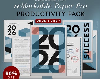 reMarkable Planner 2026–2027 Bundle | Productivity System with Daily Planner, Project Planner, Notebook & Journals