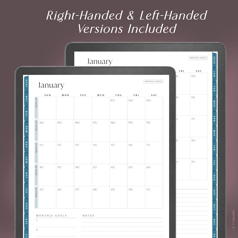 Digital Planner for Kindle Scribe Colorsoft 2026–2027 | Hyperlinked PDF Planner | Daily Weekly Monthly Planner | Kindle Scribe Template image 9