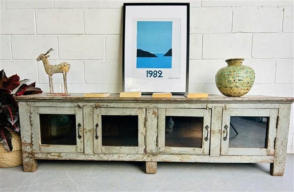 Meuble bas rustique en bois / idéal comme meuble tv