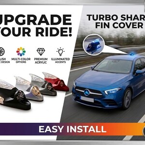 Wind Powered Shark Fin LED Light Decorative Universal Car Exterior Styling Accessory