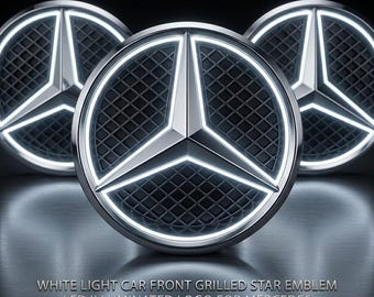 LED Illuminated Front Grille Star Emblem for European Luxury Sedans