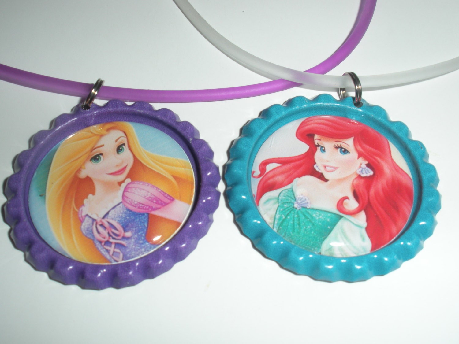 Bottle cap necklace disney princess party favor set | Etsy