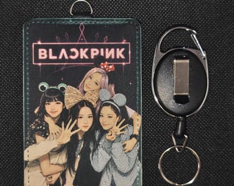 Pink Kpop Star Photo Card Holder Key Tag