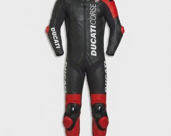Ducati Motorcycle Suit For Bikers Motorbike suit Ducati Black Racing suit (Duty Paid Service)