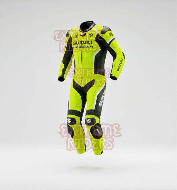 Suzuki Hayabusa Motorbike Suit: Custom Motorcycle Cowhide Leather Bikers Racing Suit