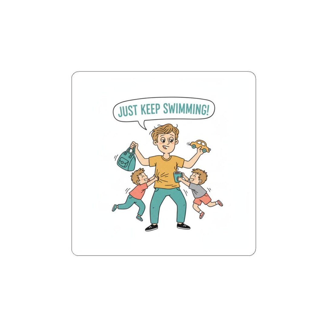 Just Keep Swimming Sticker | Parenting Quote, Boys Memories - Etsy