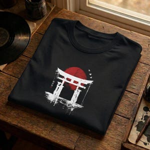 Japanese Torii Gate T-Shirt | Sumi-e Art, Streetwear