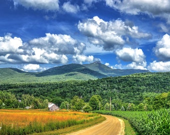 Vermont Original Wall Art | Direct From the Artist | Photography Print gift | Vermont Summer Landscape | New England Mountain View