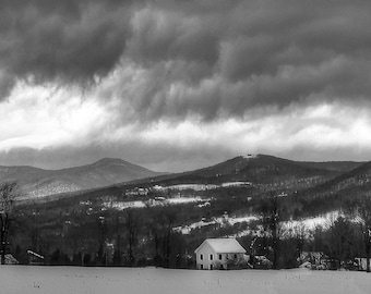 Vermont New England Black and White Limited Edition Photo Print Wall Art