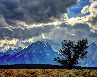 Grand Teton Fall Storm Photo Print: Wyoming Mountain Art