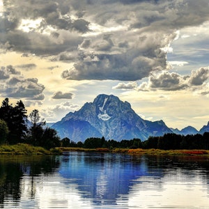 Wyoming, photo print, Fall reflection, Free Shipping, wall decor, fine art, photography, Grand Teton, nation park gift, mountain photo,