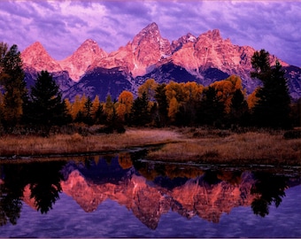 Grand Teton Sunrise Photo | National Park Wyoming |  Autumn Landscape Photography | Wall Art Home Decor Gift