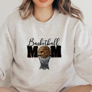 Basketball Mom Chenille Sequin Patch – Iron-On Appliqué