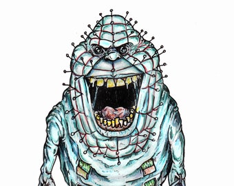 Slimer Pinhead Horror Mashup 8”x10” PRINT / Reproduction - signed by artist!