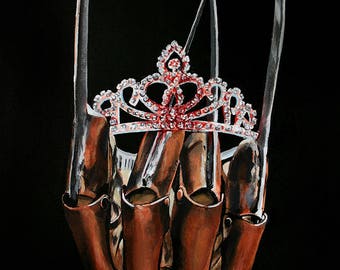 Scream, Queen - Freddy Glove & Bloody Tiara Art Print Reproduction 10" x 14"