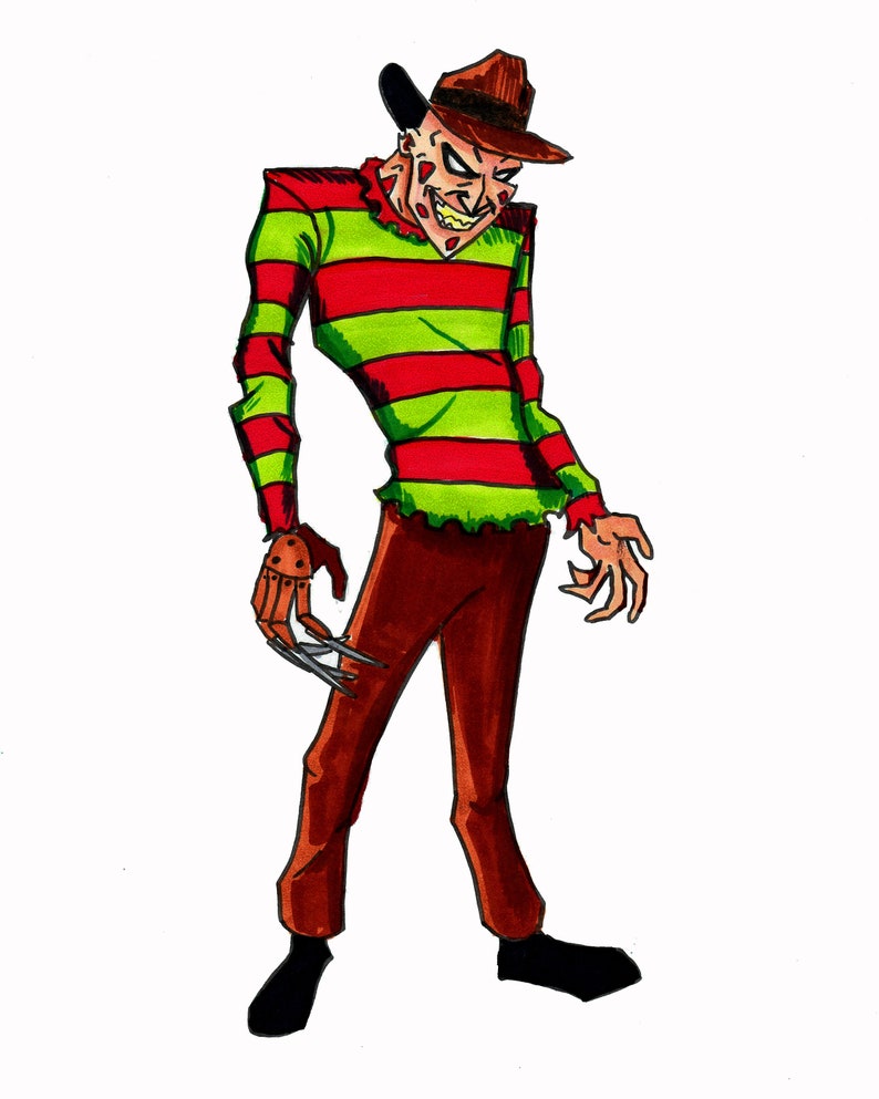 Freddy Krueger in Batman The Animated Series 8x10 PRINT/Reproduction Signed by Artist image 1