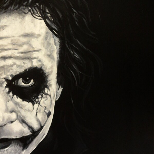 The JOKER - Dark Knight - Heath Ledger - Art Print Reproduction 10" x 12"