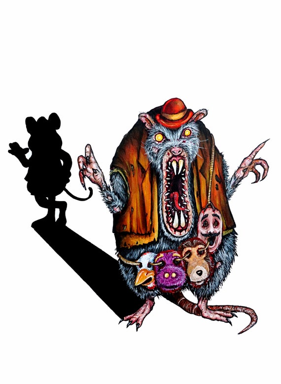 Chuck E Cheese Art Print/reproduction 11 X 15 Etsy Hong Kong