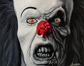 Pennywise from IT - Art Print Reproduction 10" x 12" - signed by Artist