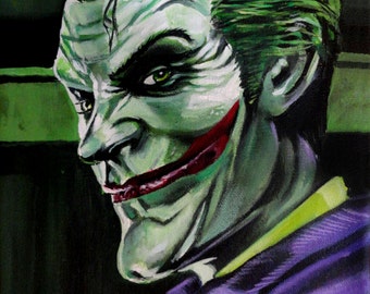 The JOKER : Arkham - Art Print/Reproduction Signed by Artist! 10"x12"