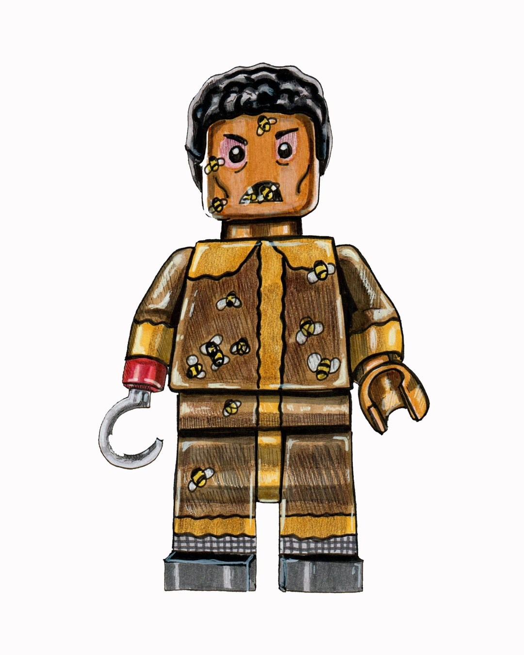 ORIGINAL ART Lego Candyman 9x12 Original Drawing - Etsy