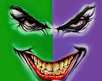 JOKER SMILE - 10"x12" Lee Howard Art Print/Reproduction Signed by Artist!