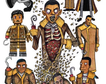 Candyman in 10 Animation Styles- 11x17 PRINT/Reproduction - Signed by Artist