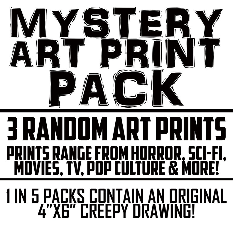 MYSTERY ART PRINT Pack Pop Culture, Horror, Tv, & more image 1