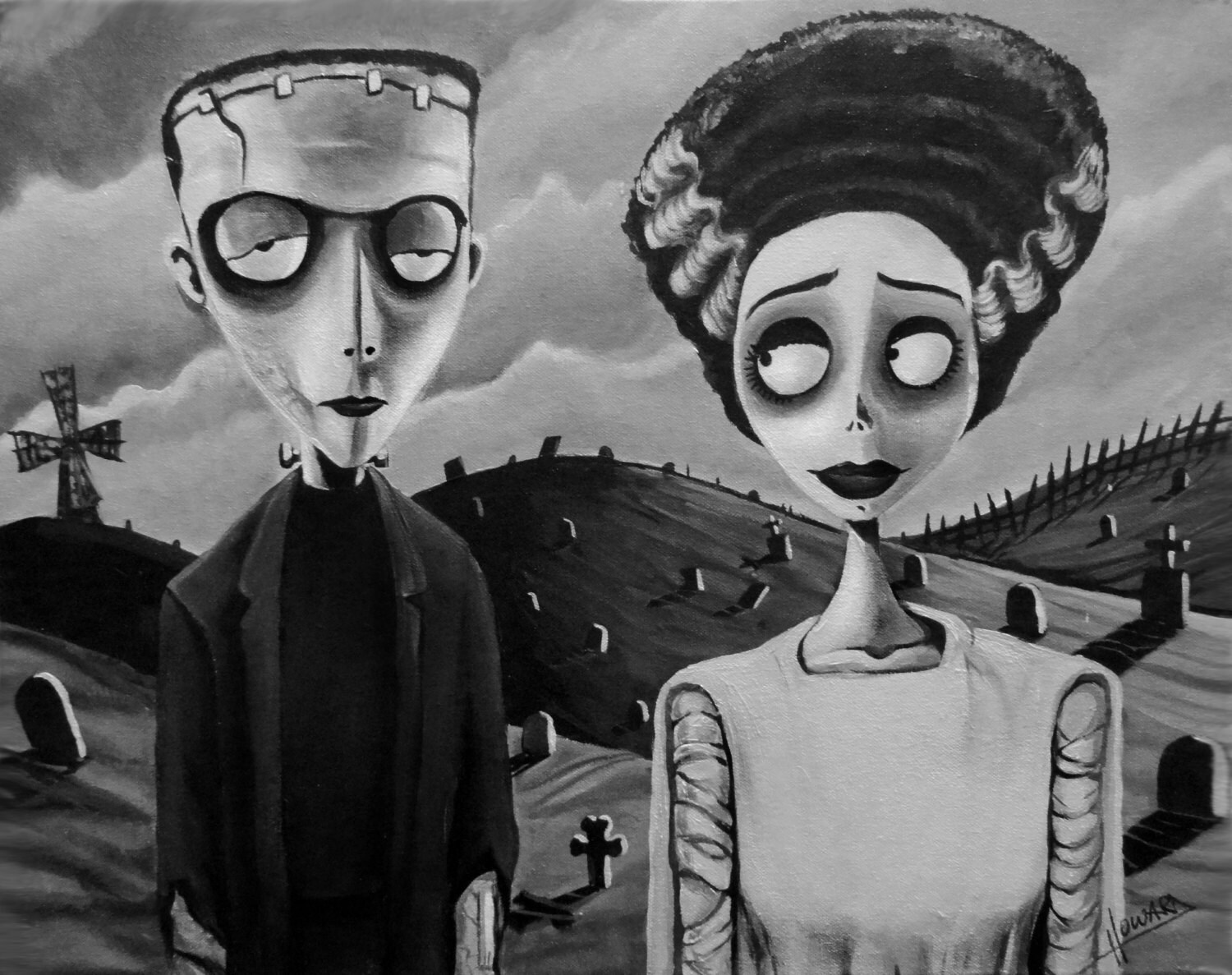 Frankenstein And Bride Art