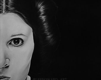 Princess Leia Organa Star Wars Original Painting - 20" x 24" Acrylic on Canvas