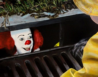 Pennywise Original in Sewer - Art Print Reproduction 11" x 17" - signed by Artist