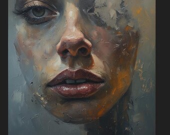 face 500x500 painting painting picture art visual decoration