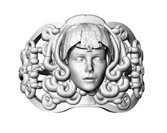 Women's jewelry ring STL file for printing - ring STL print