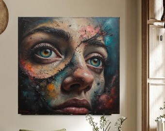 Dark Fantasy Wall Art – Digital Art Print “Face” – Gothic / Horror Illustration Download