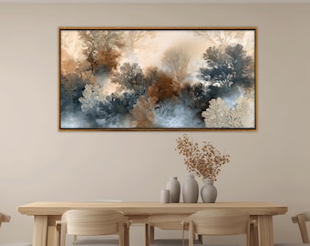 Earthy Tree Canvas Print, Abstract Nature Wall Art, Neutral Living Room Decor, Nature Gift
