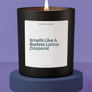 Lance Corporal Officer Gift Candle For Recent Graduate Gift For Husband For Birthday and Christmas Gift