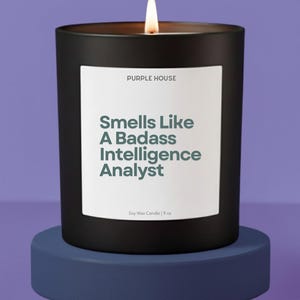 Military Intelligence Analyst Gift Candle For Husband For Birthday and Christmas Gift For Military Intelligence Officer