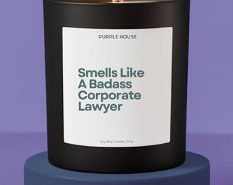 Corporate Lawyer Gift Candle For Attorney For Legal Professional For Husband For Birthday and Christmas Gift