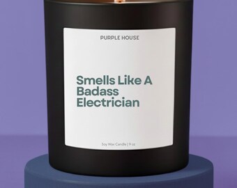 Funny Electrician Gift Candle Electric Gift For Husband For Birthday and Christmas Gift For Electrical Engineer