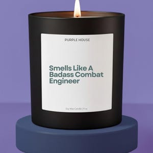 Combat Engineer Soldier Military Gift Candle For Army Gift For Husband For Birthday and Christmas Gift
